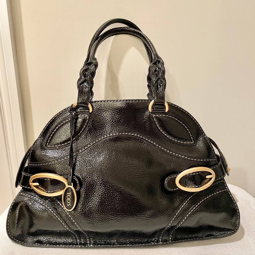 Authentic TOD’S Black patent leather bag